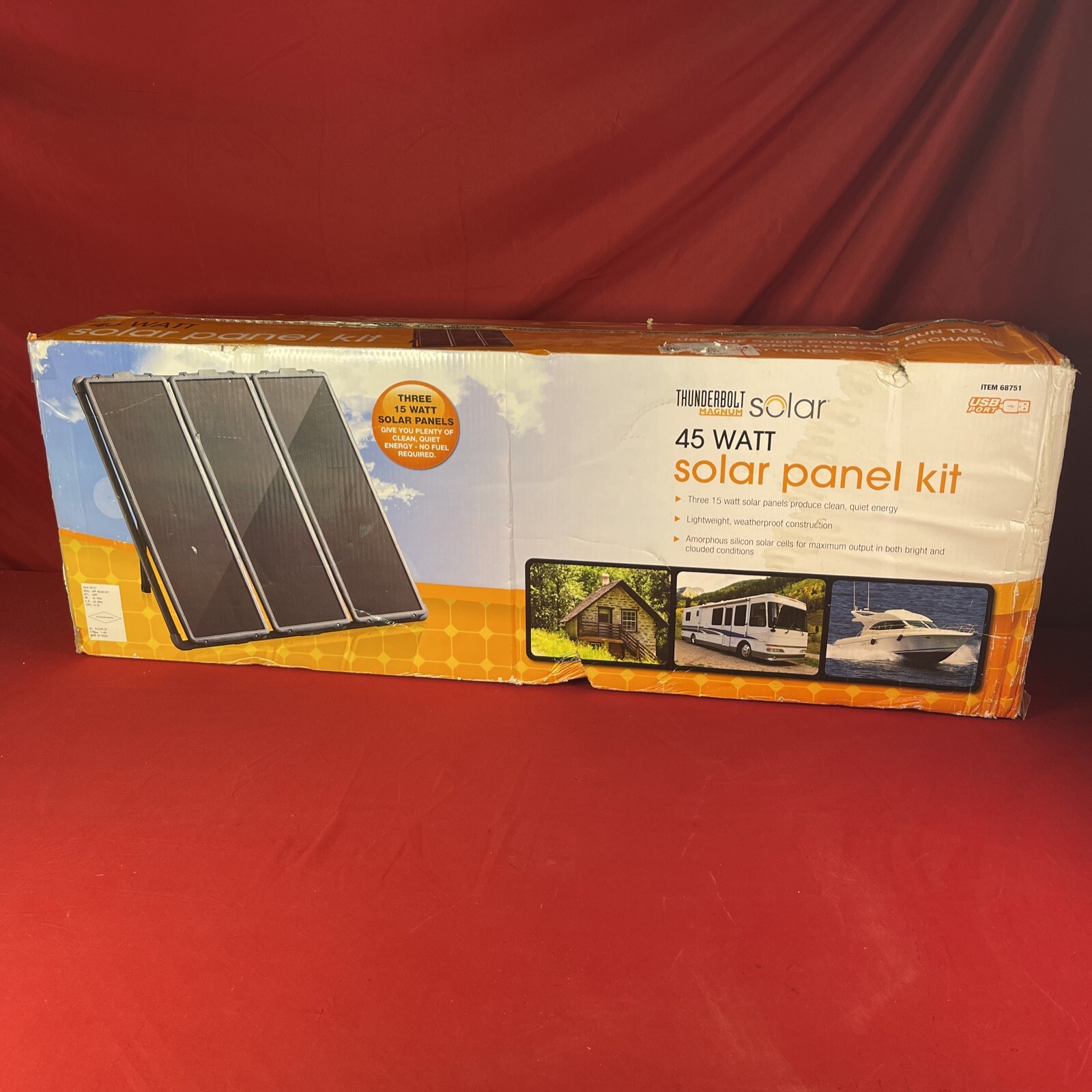 Solar Power Kit Chicago Electric Power Systems 45 Watt Portable – New!
