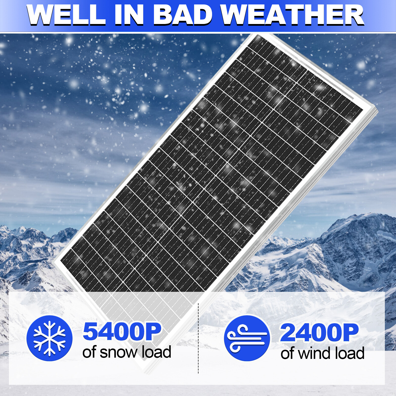 100W Watt 12V Mono Solar Panel Kit Charging Off-Grid Battery Power RV Home Boat