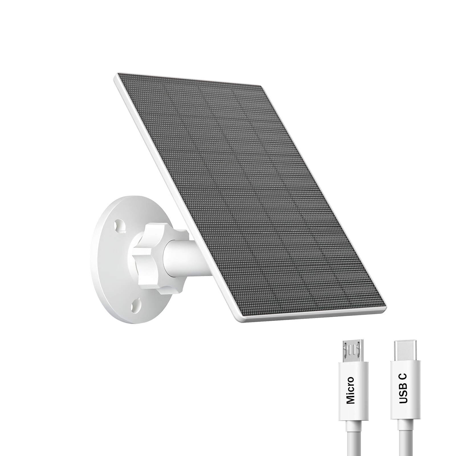 2 Pack Solar Panel for Security Camera，Solar Panel Charger with USB & Type C