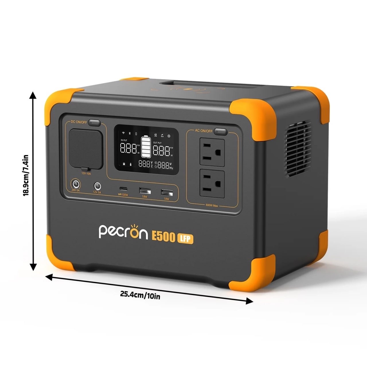 576Wh/600W Portable Power Station, UPS Function APP Control High Performance AC