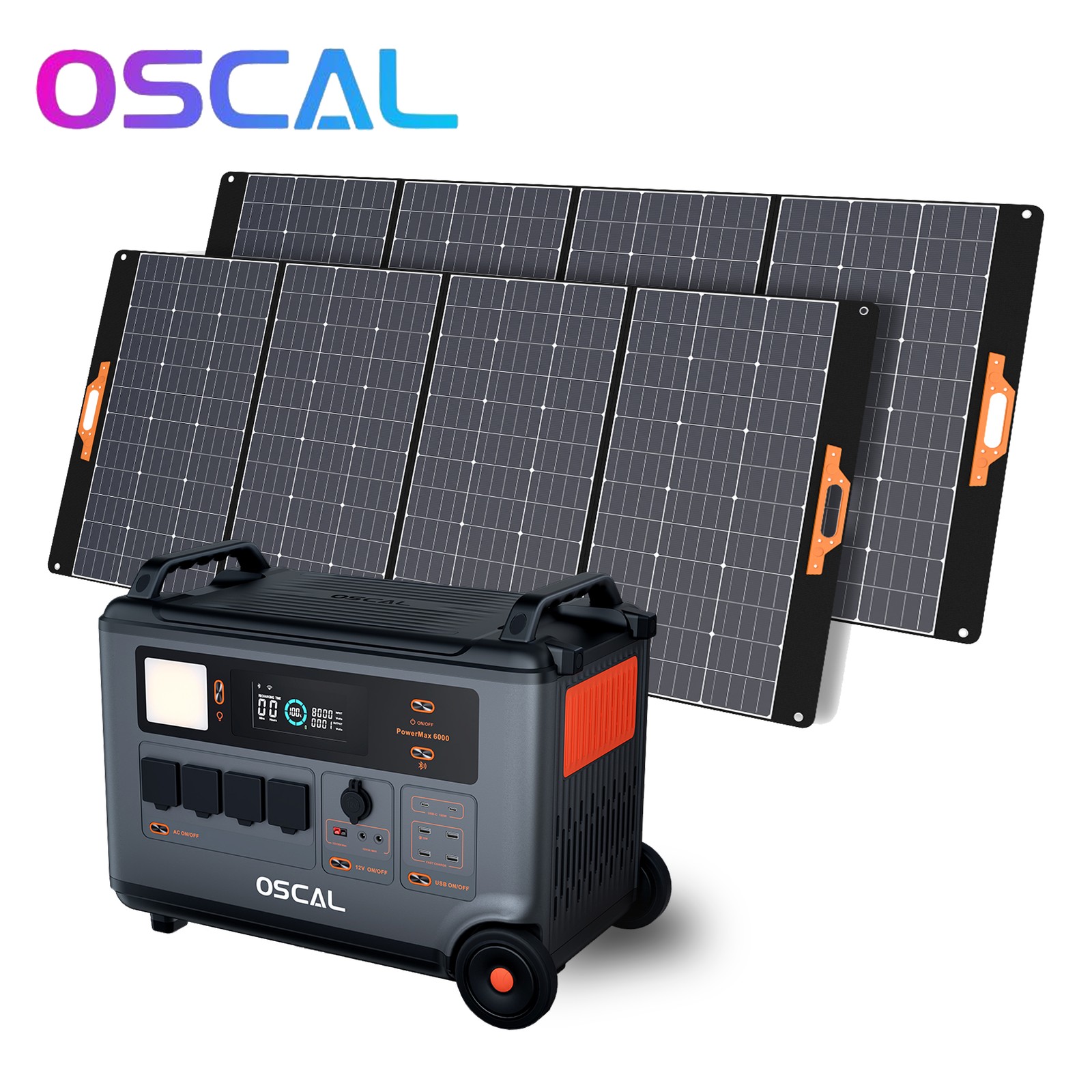 Blackview OSCAL 6000W Portable Power Station 3600Wh LiFeP04 +2x 400W Solar Panel