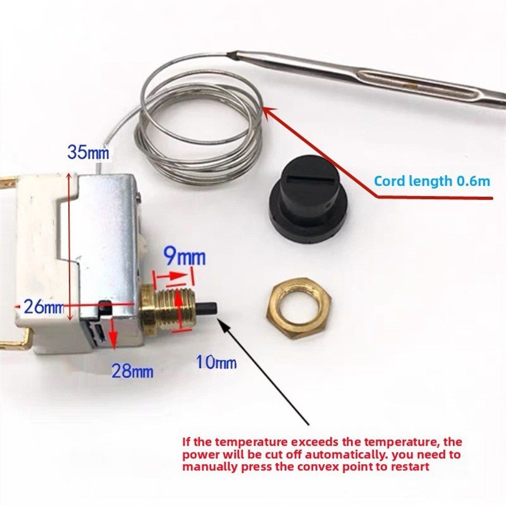 Manual Reset Thermal Switch for Oven Fryer Applications 110 to 320 Degree Range