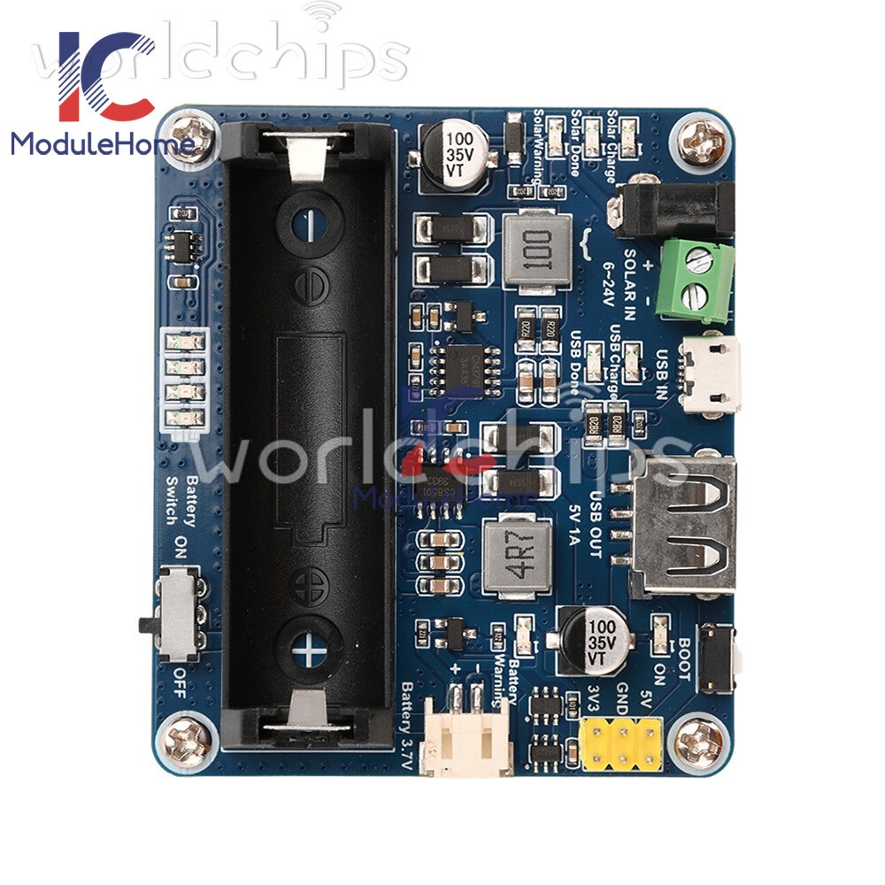 Power Manager Module for 6V~24V Solar Panel Support MPPT USB Battery Charging