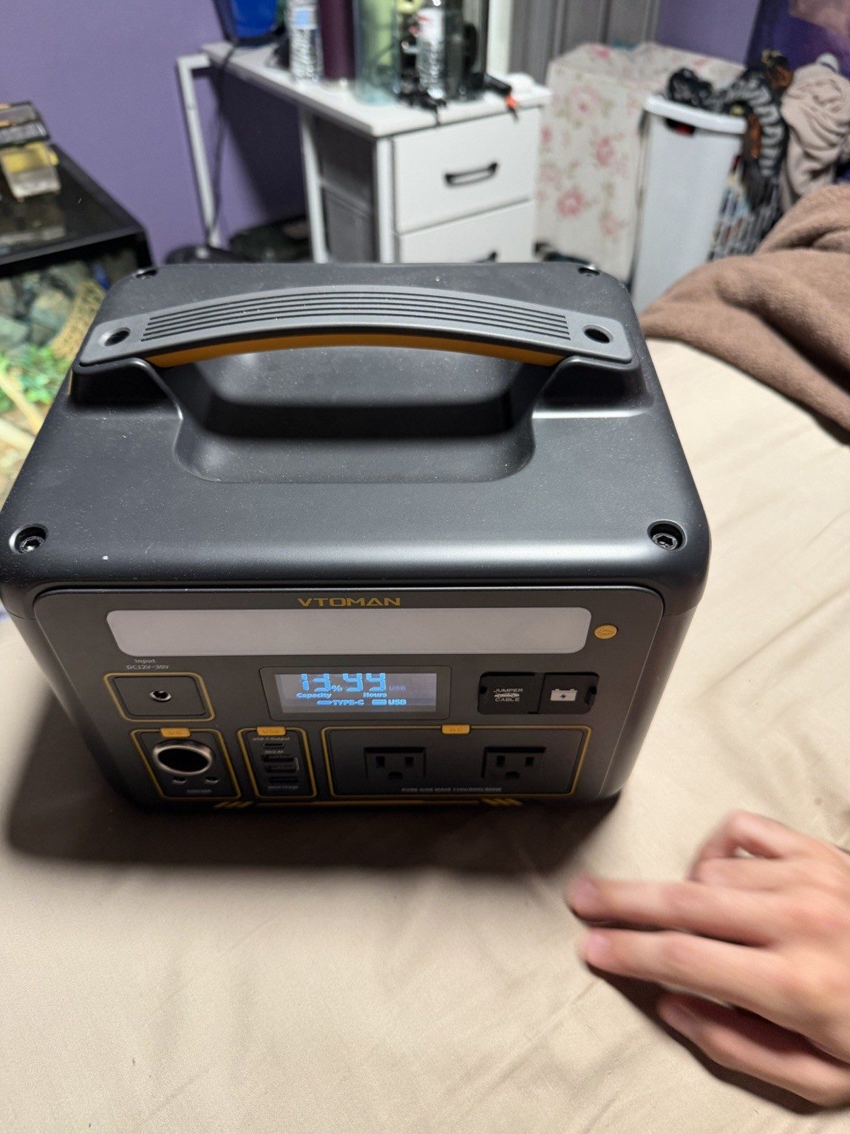 VTOMAN Jump 600X Portable Power Station 600W, 299Wh LiFePO4 Battery Generator
