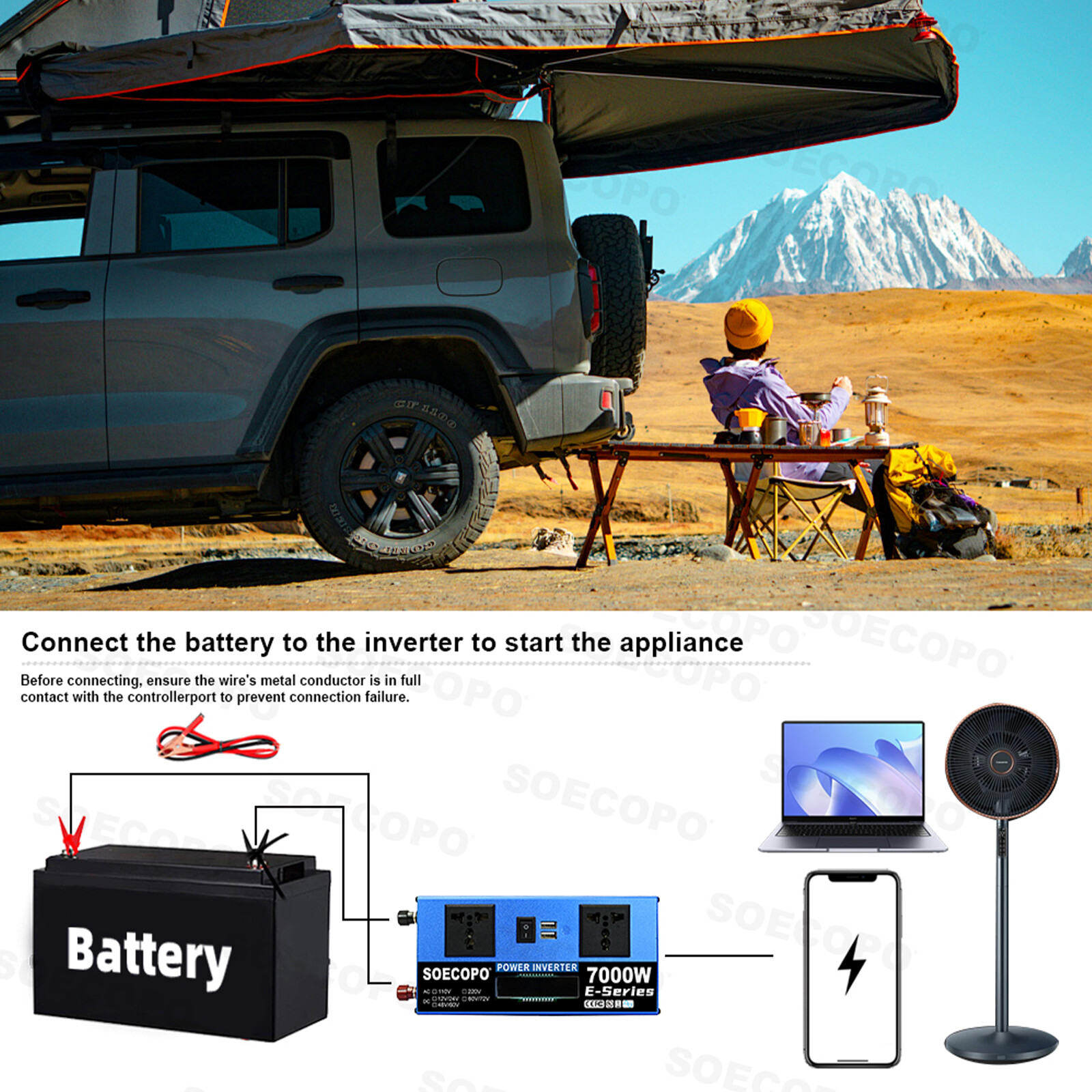 7000W Solar Kit 12V 110V Inverter Battery ChargerLighting/Camping 200W PanelJY