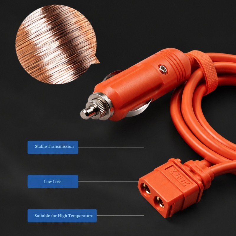 150/300cm XT60i Female Car Outlet Charging Cable for Battery Unit Daily Use