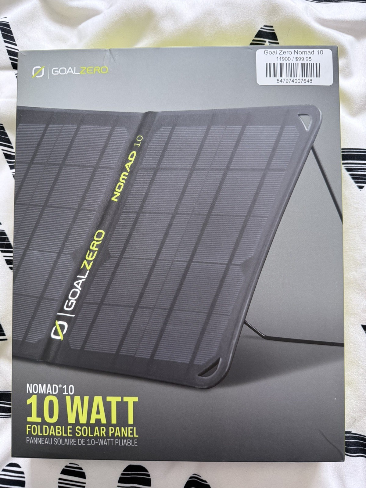Goal Zero Nomad 10 10W Solar Panel 11900 Black Brand New, Box Opened, Free Ship