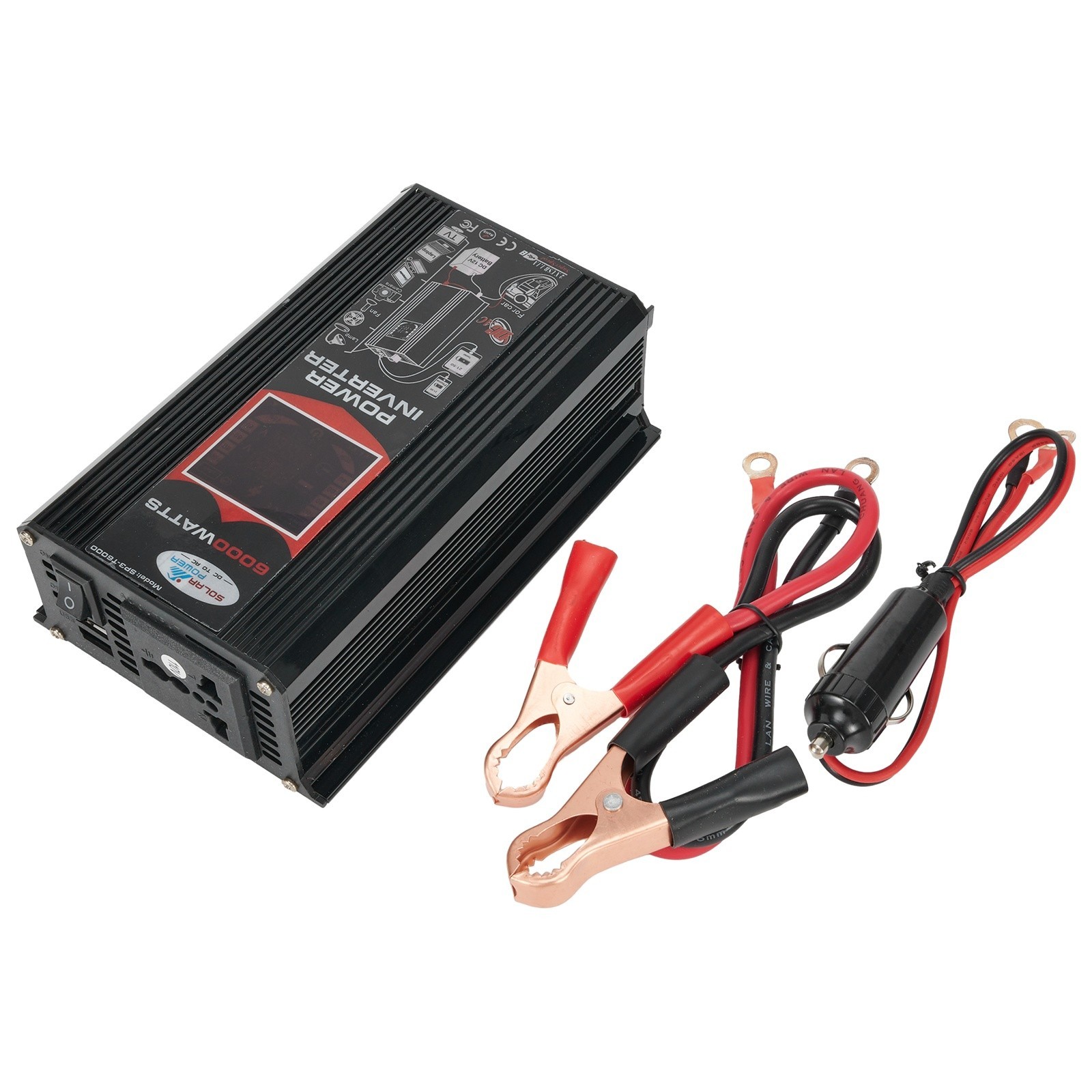 Powerful Output 6000W DC 12V to AC 110V Car Voltage Converter Dual USB