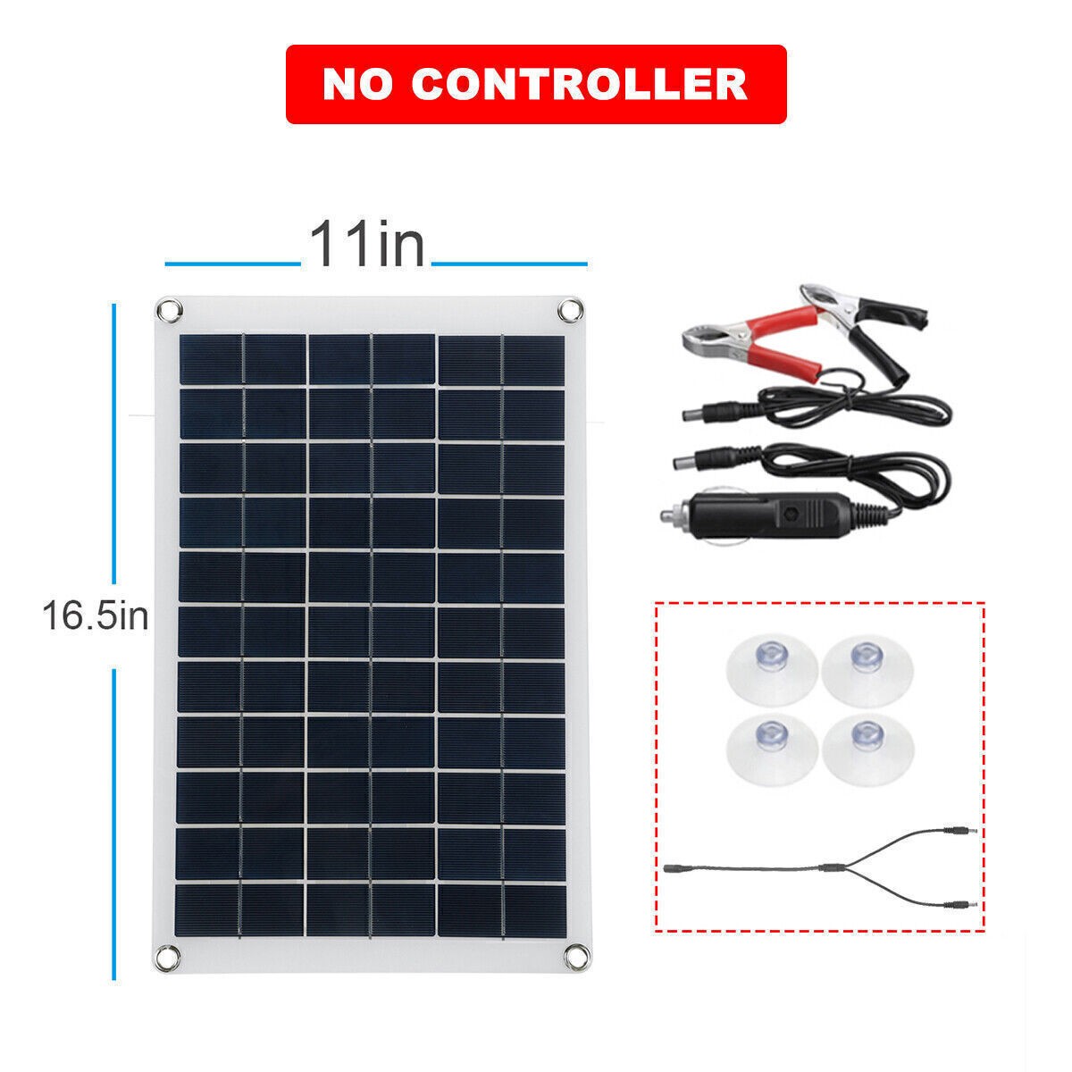 20W Solar Panel 20 Watt Generator For Caravan 10-100A Solar Charge Controller
