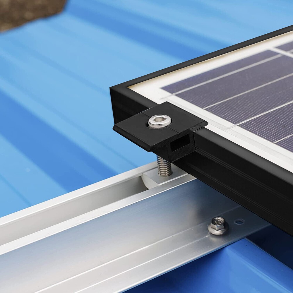 Solar Panel Support Clamp 4/10Pcs Medium Mounting PV Parts Photovoltaic