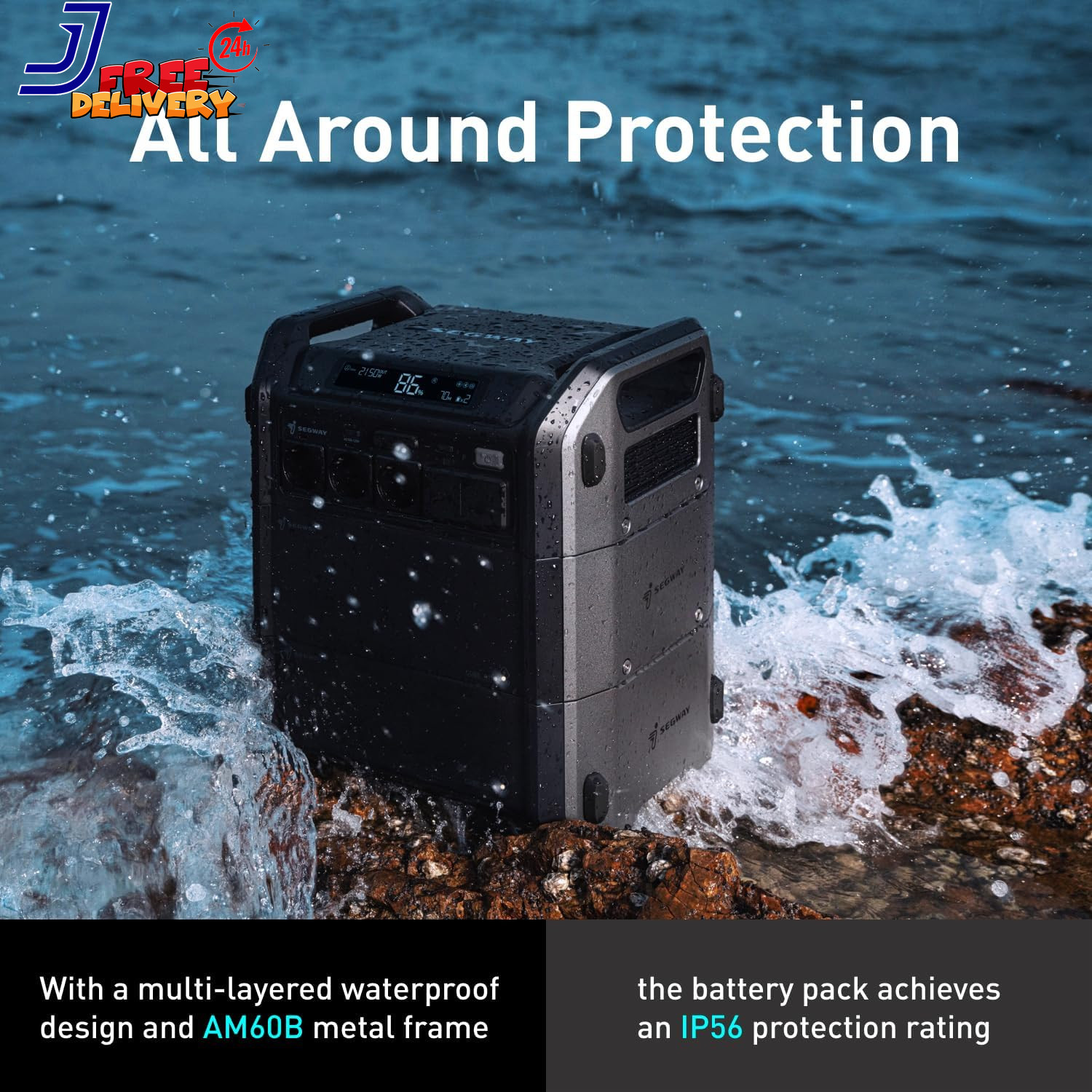Portable Power Station Cube 1000, 2200W AC Outlets 1024Wh Lifepo4 Battery Expand