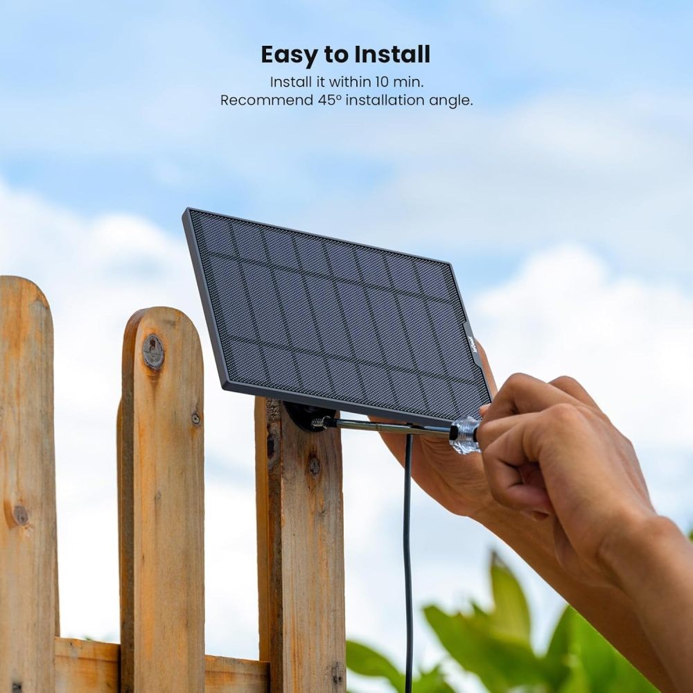 ieGeek Solar Panel for Wireless Outdoor Security Camera, 9.5ft Cable