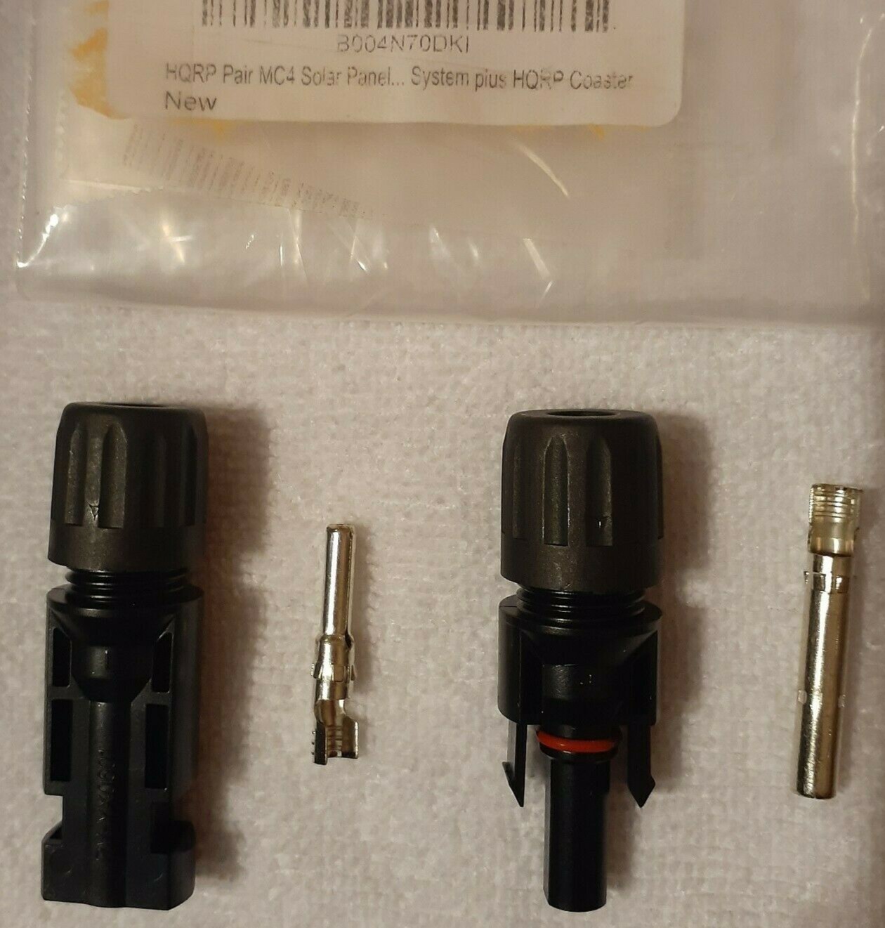 HQRP Pair MC4 Solar Panel Connector male & female (M&F) for PV. W/ HQRP Coaster