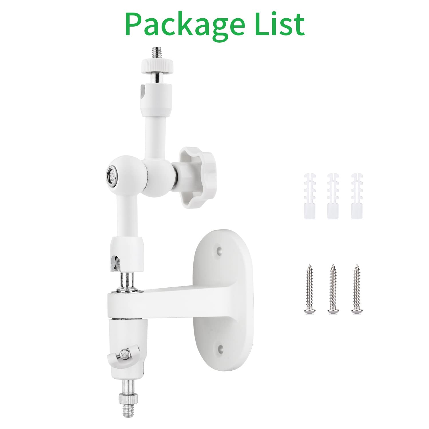 2-in-1 Wall Mount for Arlo Solar Panel and Pro/Pro arlo mount, White