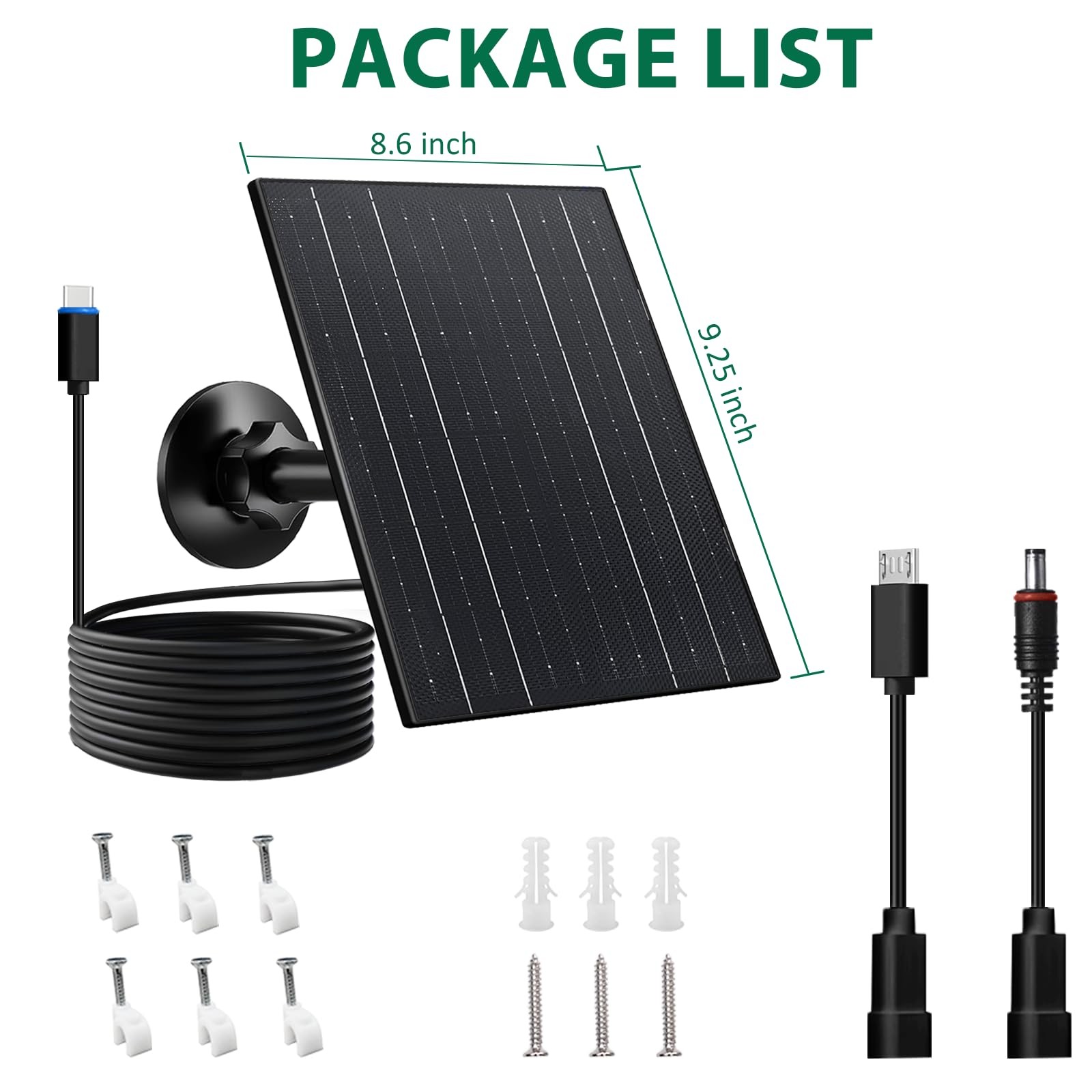 USB C Solar Panel for 5V Rechargeable Battery , 10W Solar Charger with Micro …