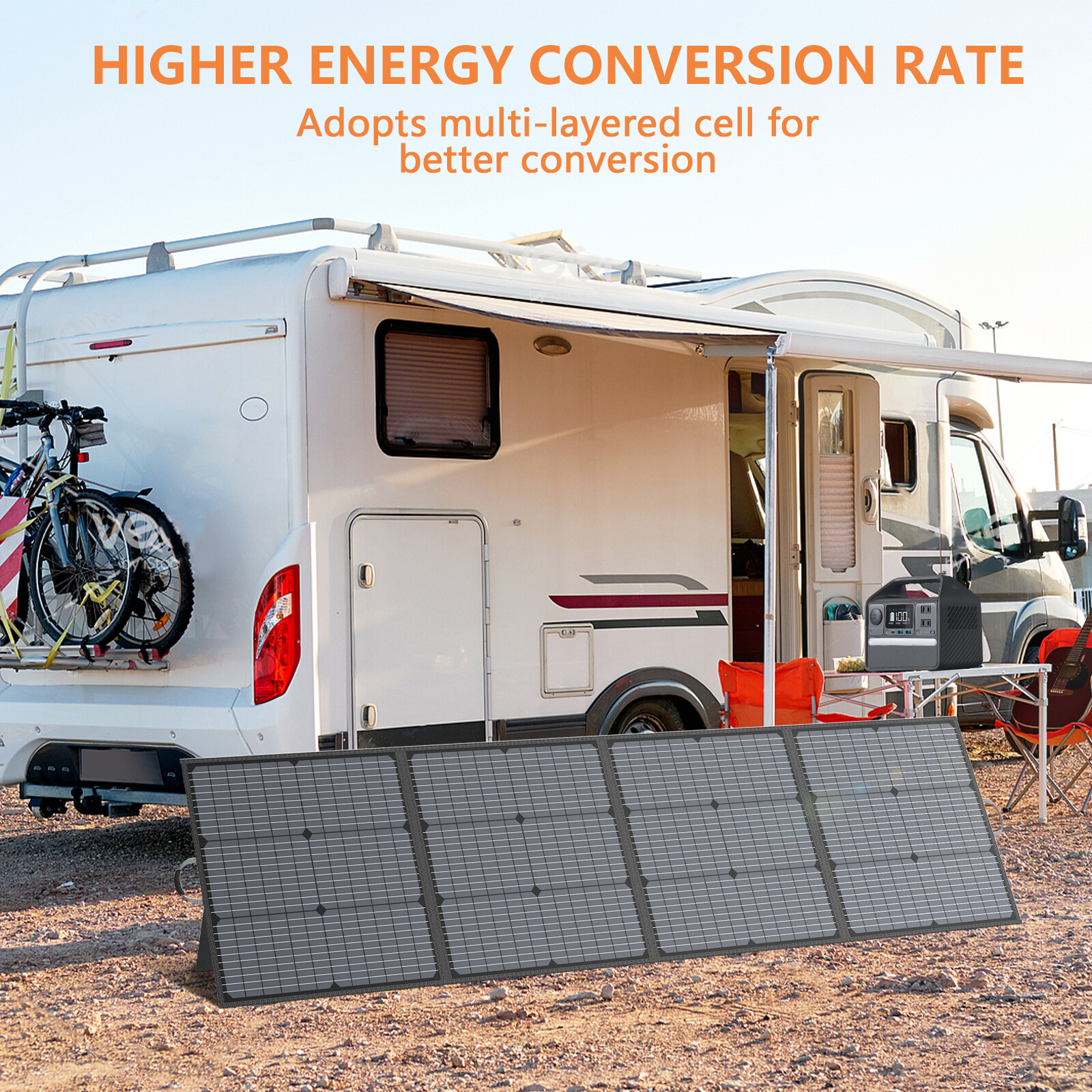 Solar Panels Kit 110W 220W 20V 220W 40V for Jackery Anker Bluetti Powerstations