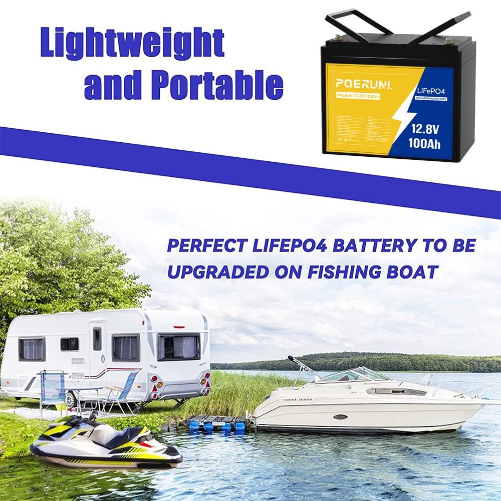 NEW 12V 100Ah LiFePO4 Lithium Battery 8000+ Cycle Deep Built-in BMS for Solar RV
