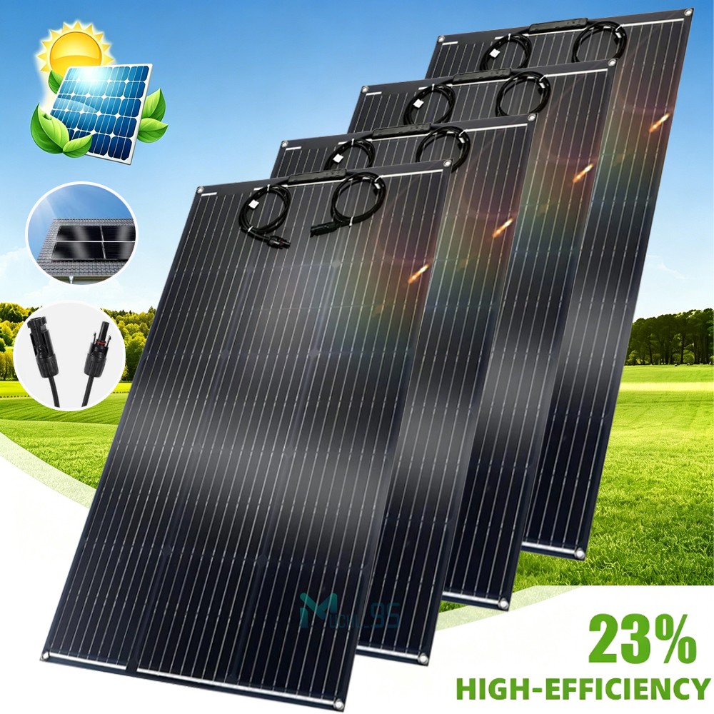 400W Bendable Flexible Solar Panel Mono Home RV Rooftop Camping Off-Grid Power