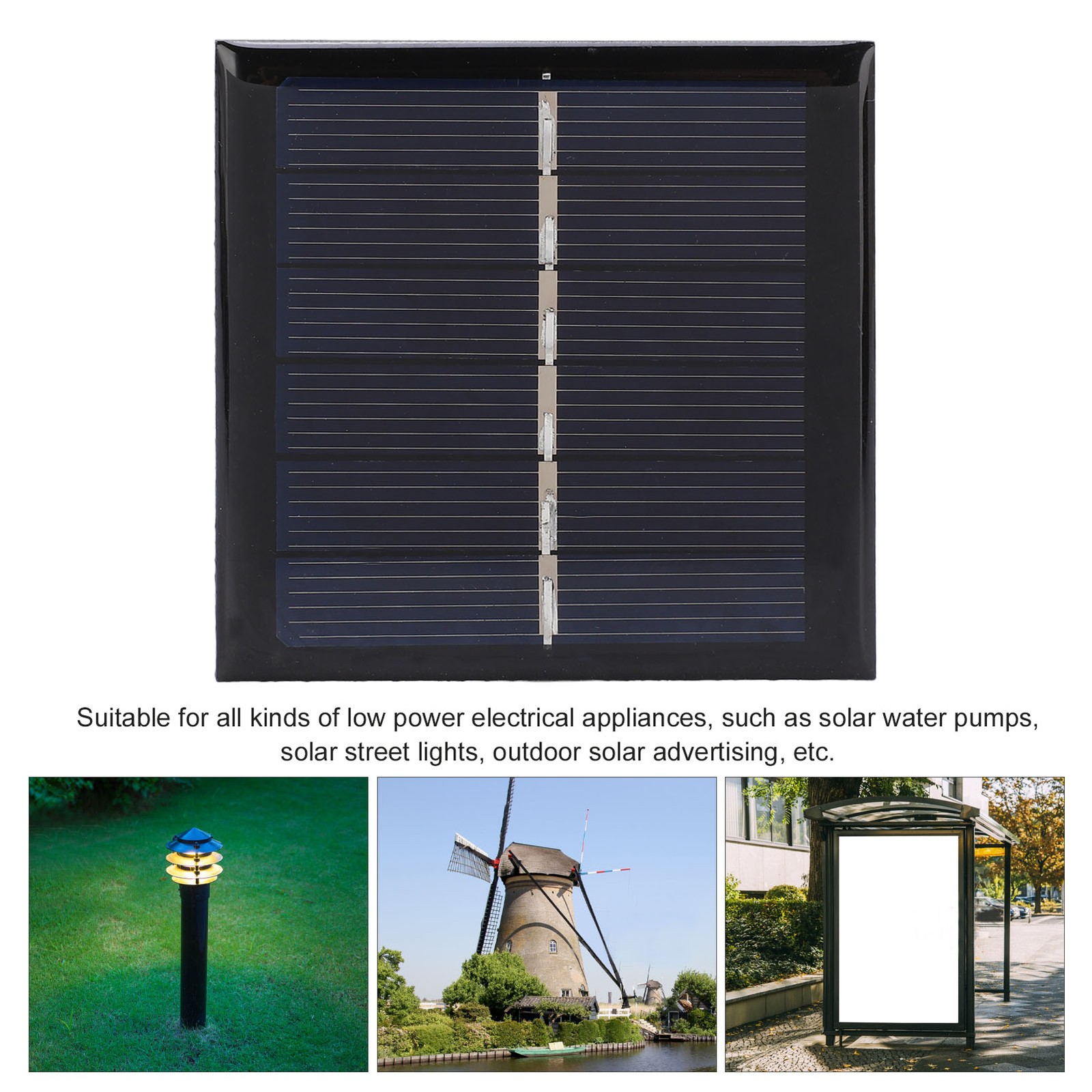 Portable 0.6W Polysilicon Solar Panel For Solar Garden Lighting GAXA