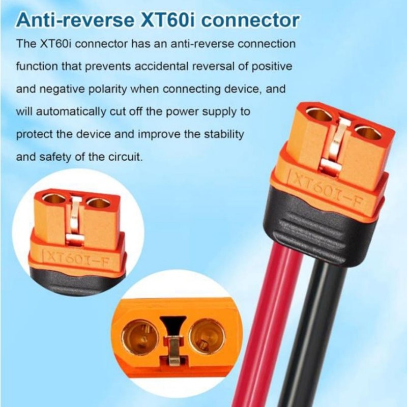 Premium SAE To XT60i Charging Cable For Solar Panel Power Connection
