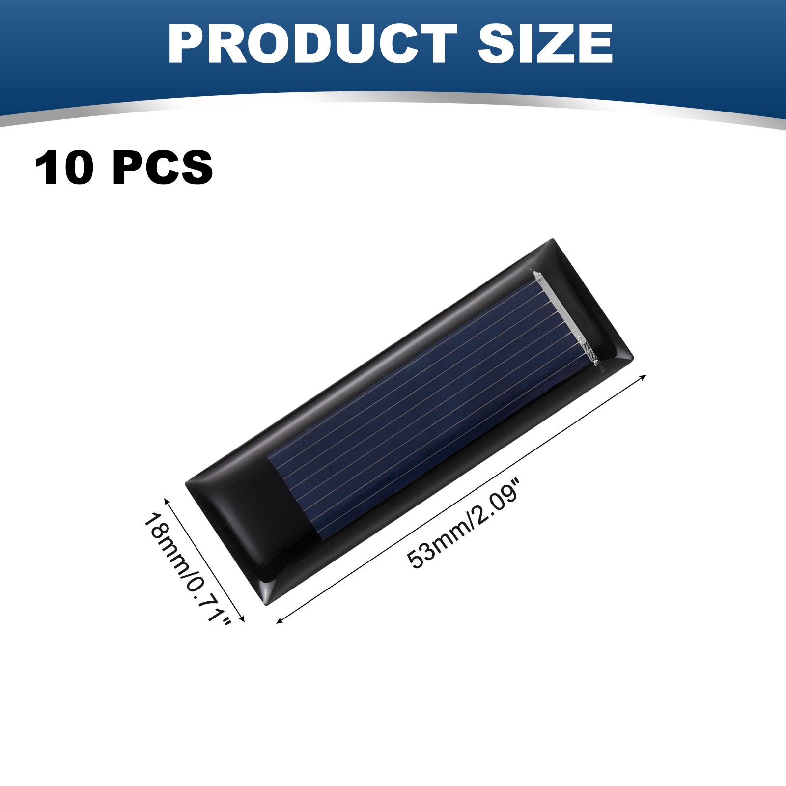 10Pcs 0.5V 0.05W 100mA Mini Solar Panels, Solar Photovoltaic Power Cells
