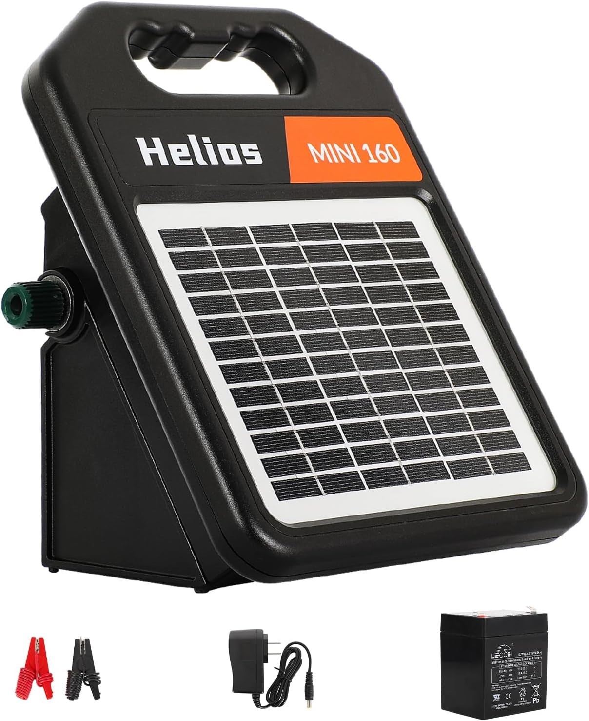 NOB Helios Mini160 Solar Powered Energizer, 10 Mile Solar Electric Fence Charger