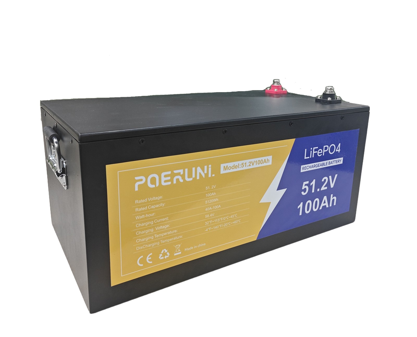 48V 50Ah 100Ah LiFePO4 Lithium Battery Deep Cycle Built-in BMS For Golf Cart NEW