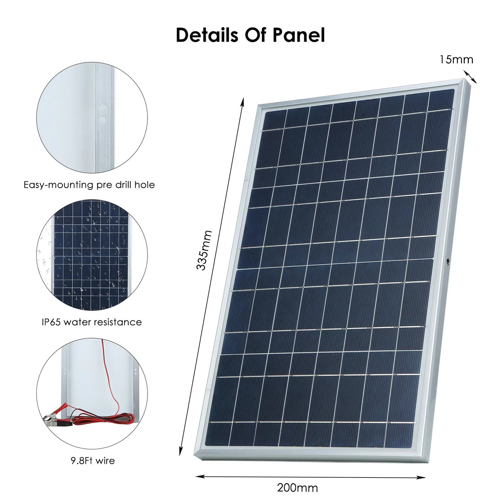 300W 12V Solar Panel Kit Complete Polycrystalline USB Power Portable Outdoor Rec