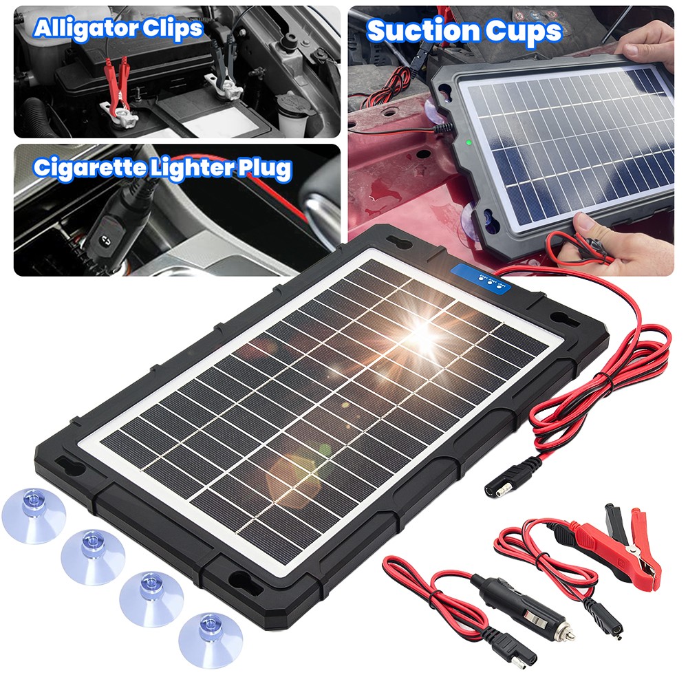20W 12V Solar Battery Charger & Maintainer for Car Auto Boat Marine RV Trailer