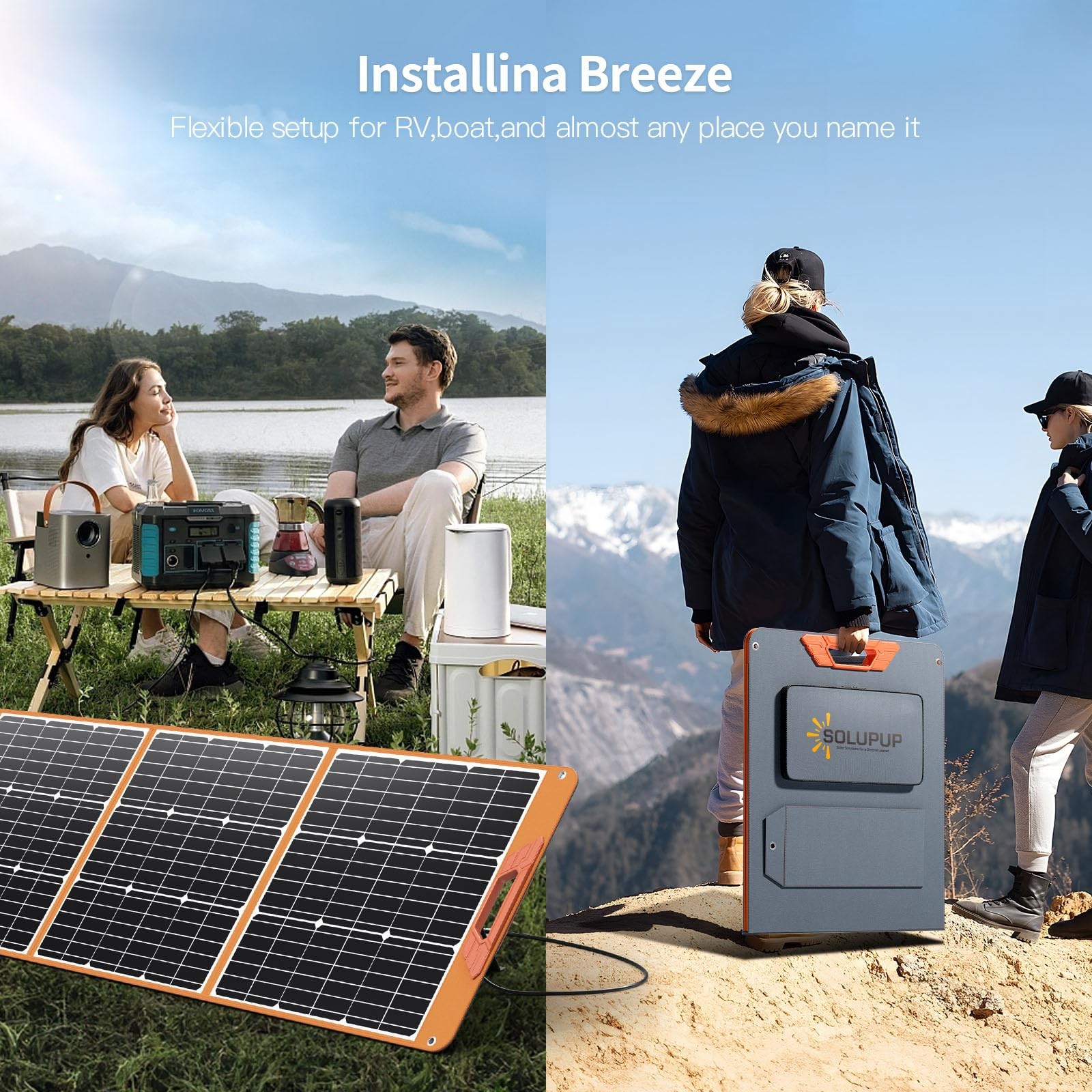 200 Watt Portable Solar Panel for Power Station Generator, 19.8V IP65 Waterproof
