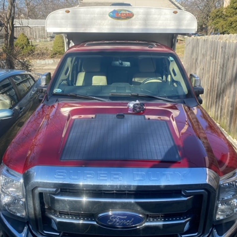 Lensun 95W Solar Panel Hood Flexible for Ford Super Duty 3rd Gen F250 F350 Best