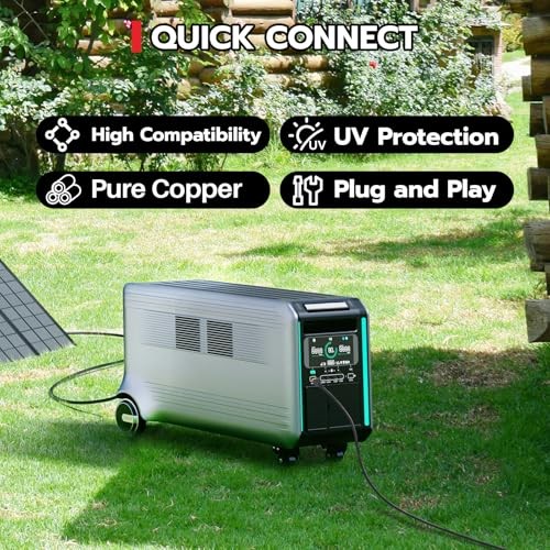 Solar Panel Connector Kit 6 in 1 Cable 14AWG Heavy-Duty 33FT Kit