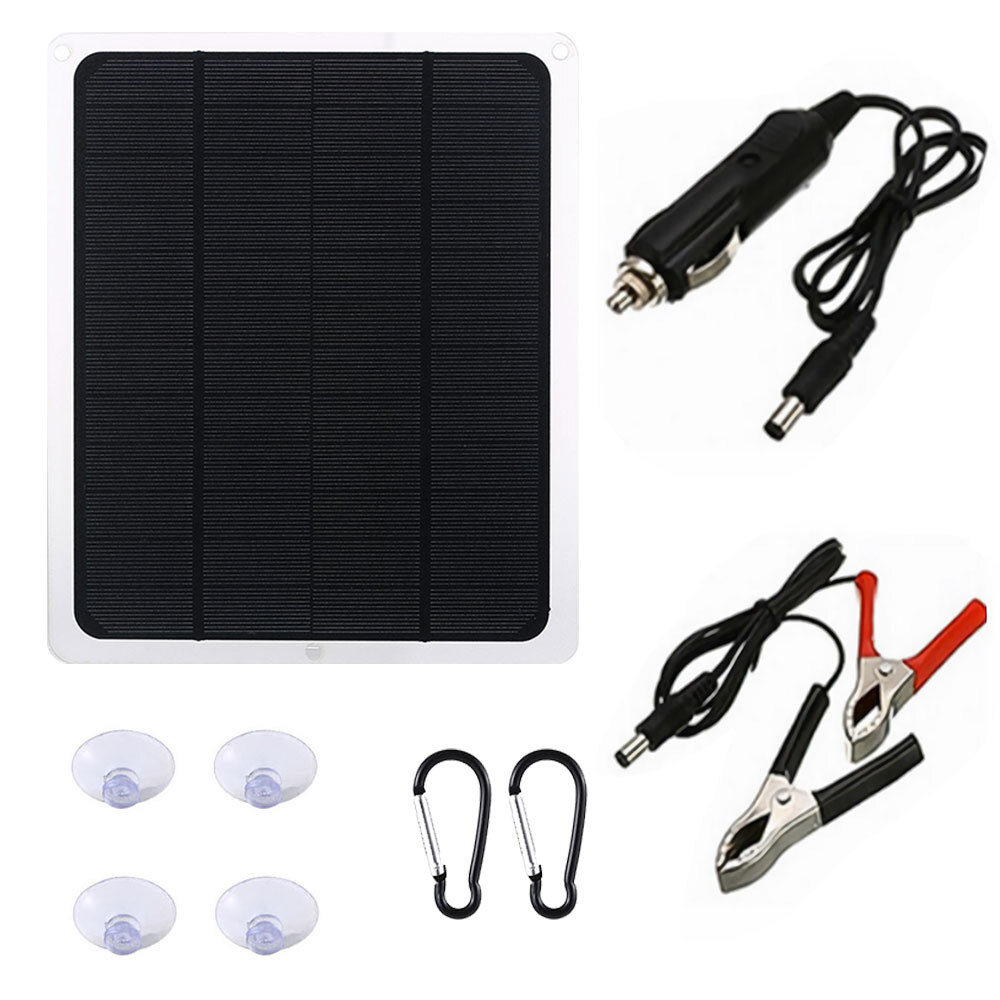 12V Solar Panel Trickle Charger Battery Charging Kit Maintainer Boats Car RV AAK