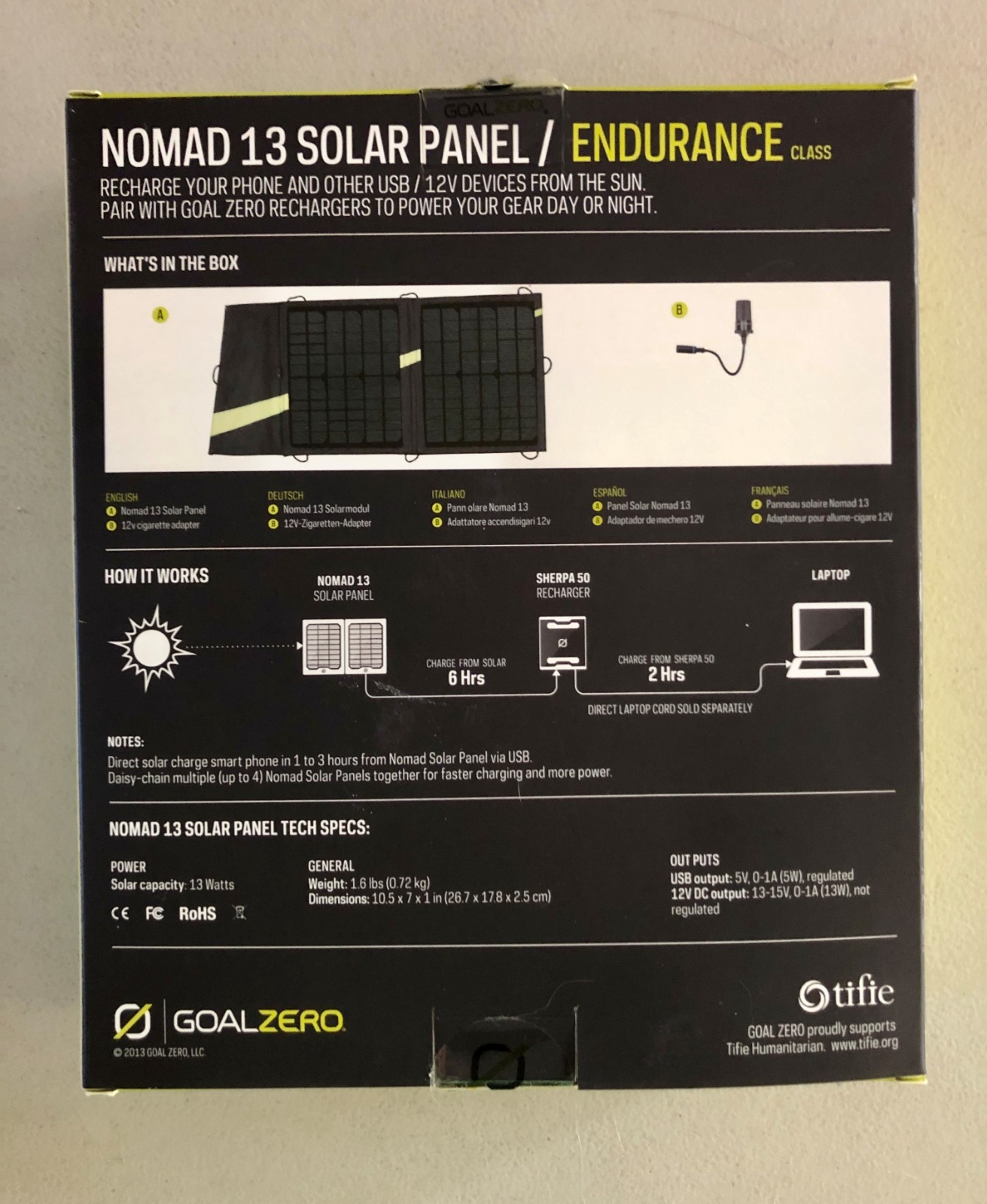 Goal Zero Nomad 13 / The Sherpa Solar Panels