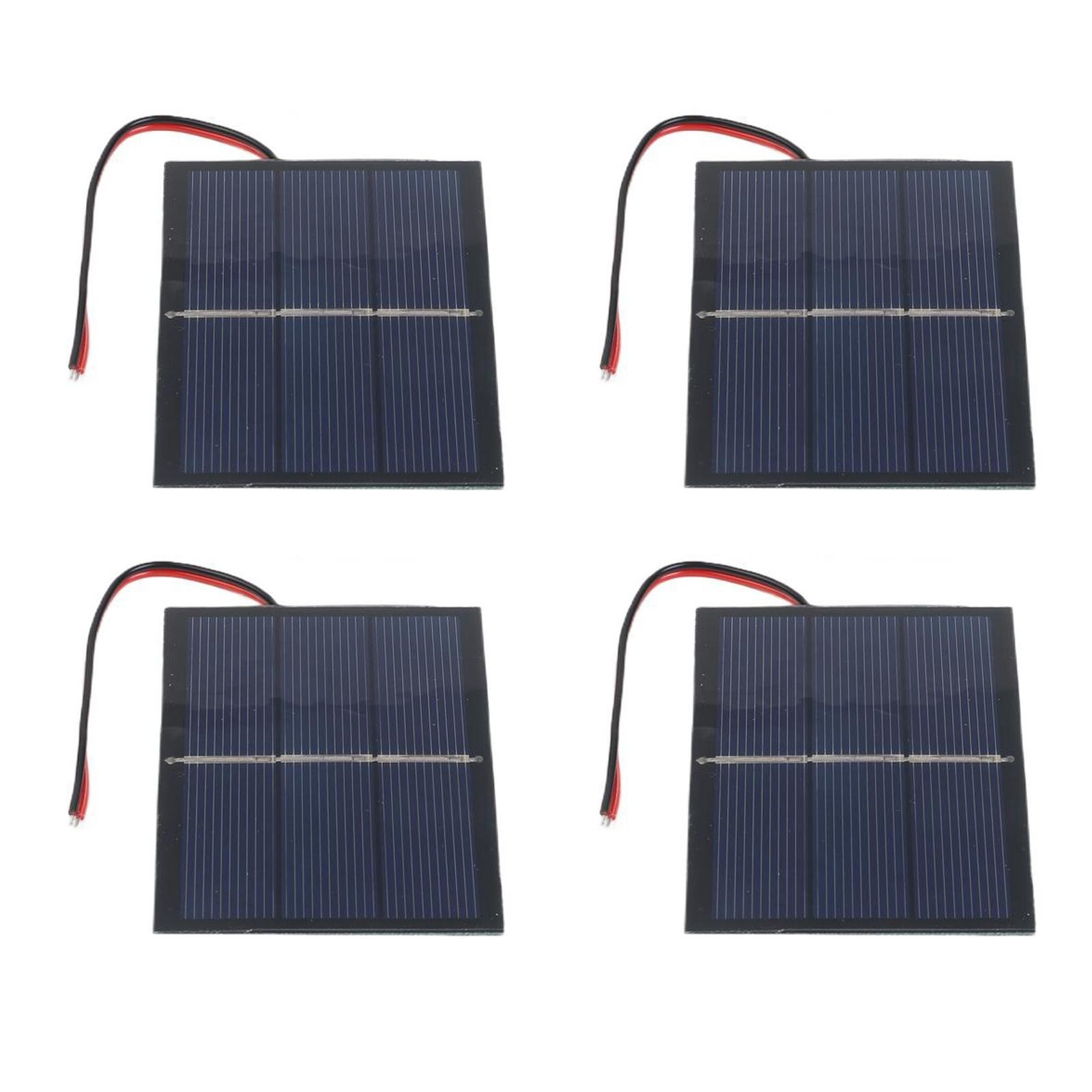 Compact 4 Pack 065W 15V Solar Panels with Wires for Small Device Power 60x80mm