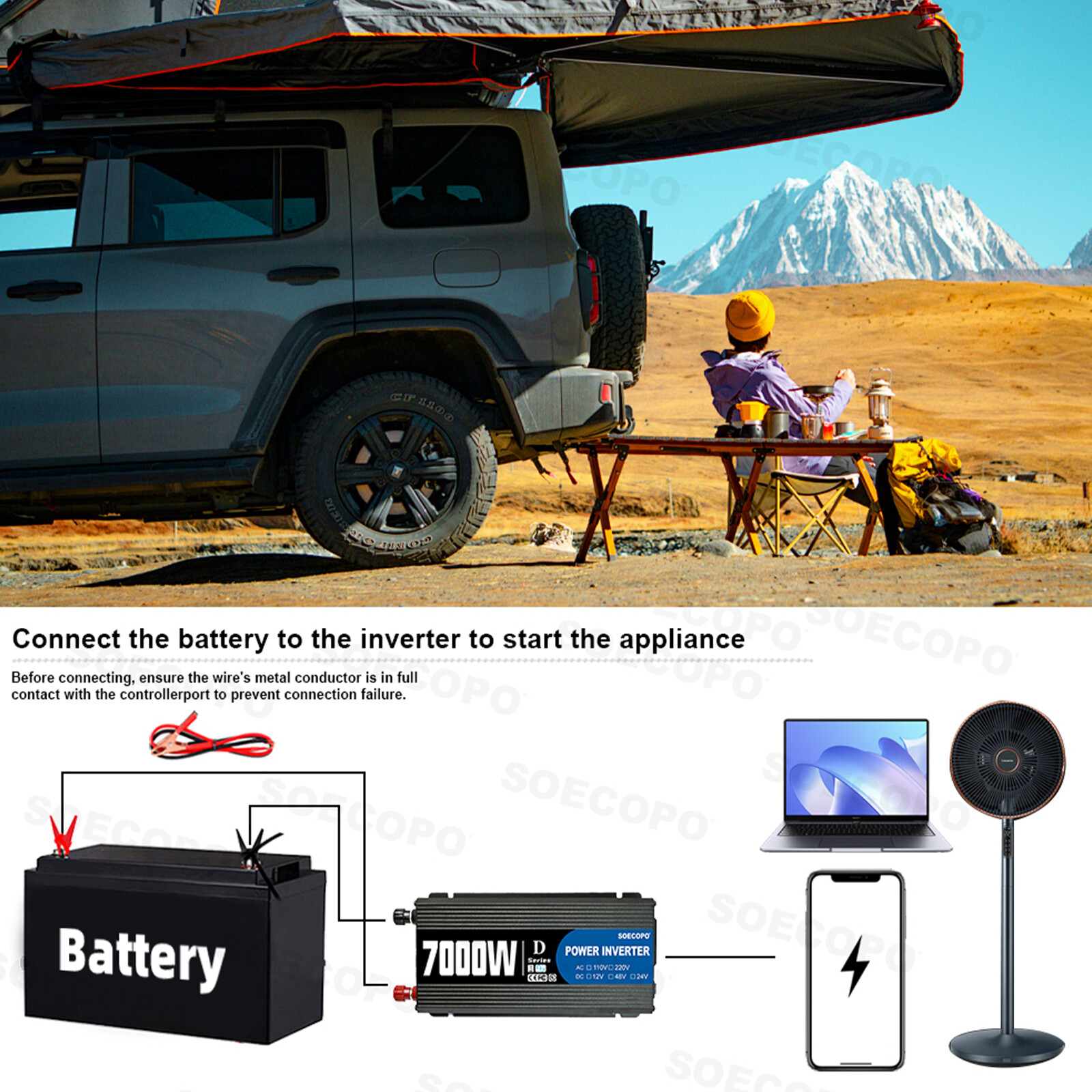 7000W Solar Kit 12V 110V Inverter Battery ChargerLighting Camping 500W Panel