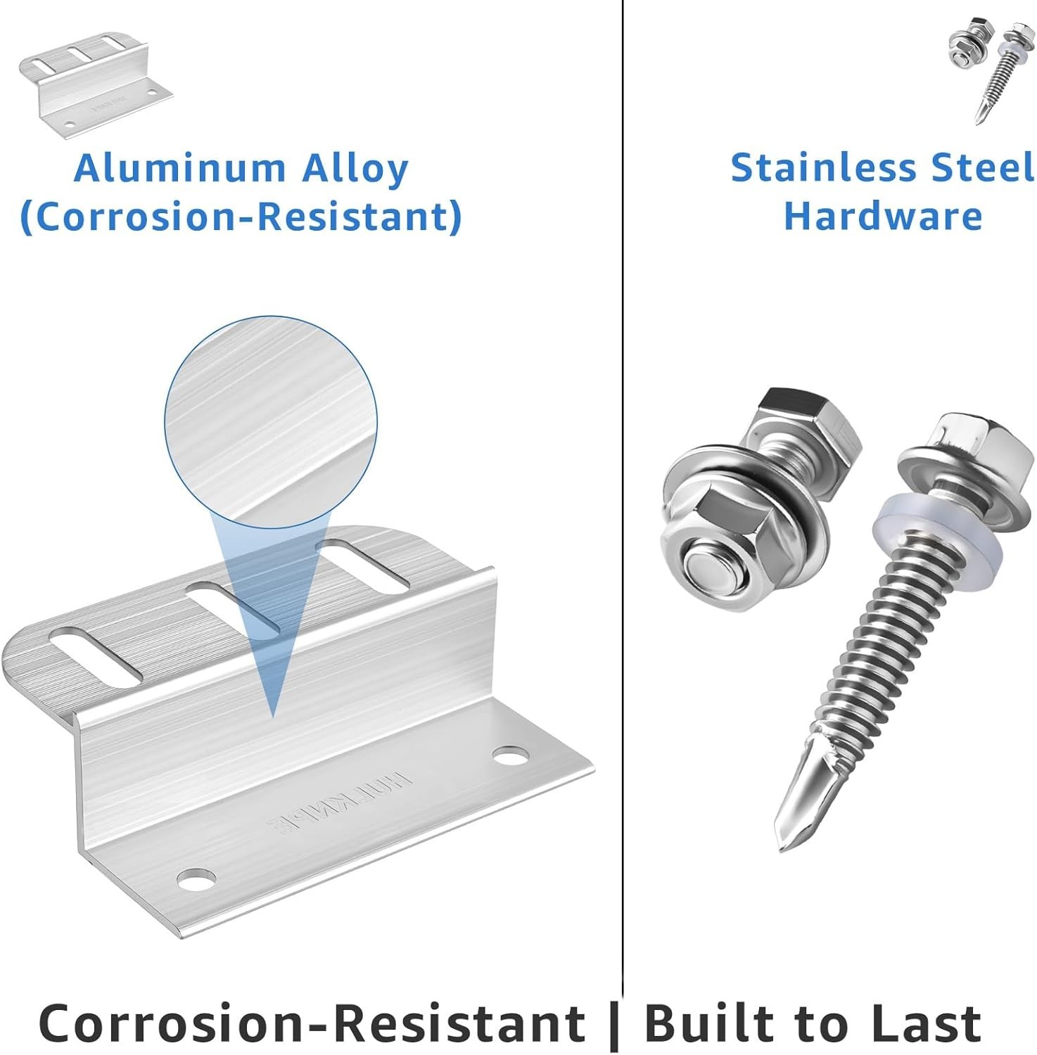 Multi-Slot Aluminum Z Brackets for Solar Panel Hold Down