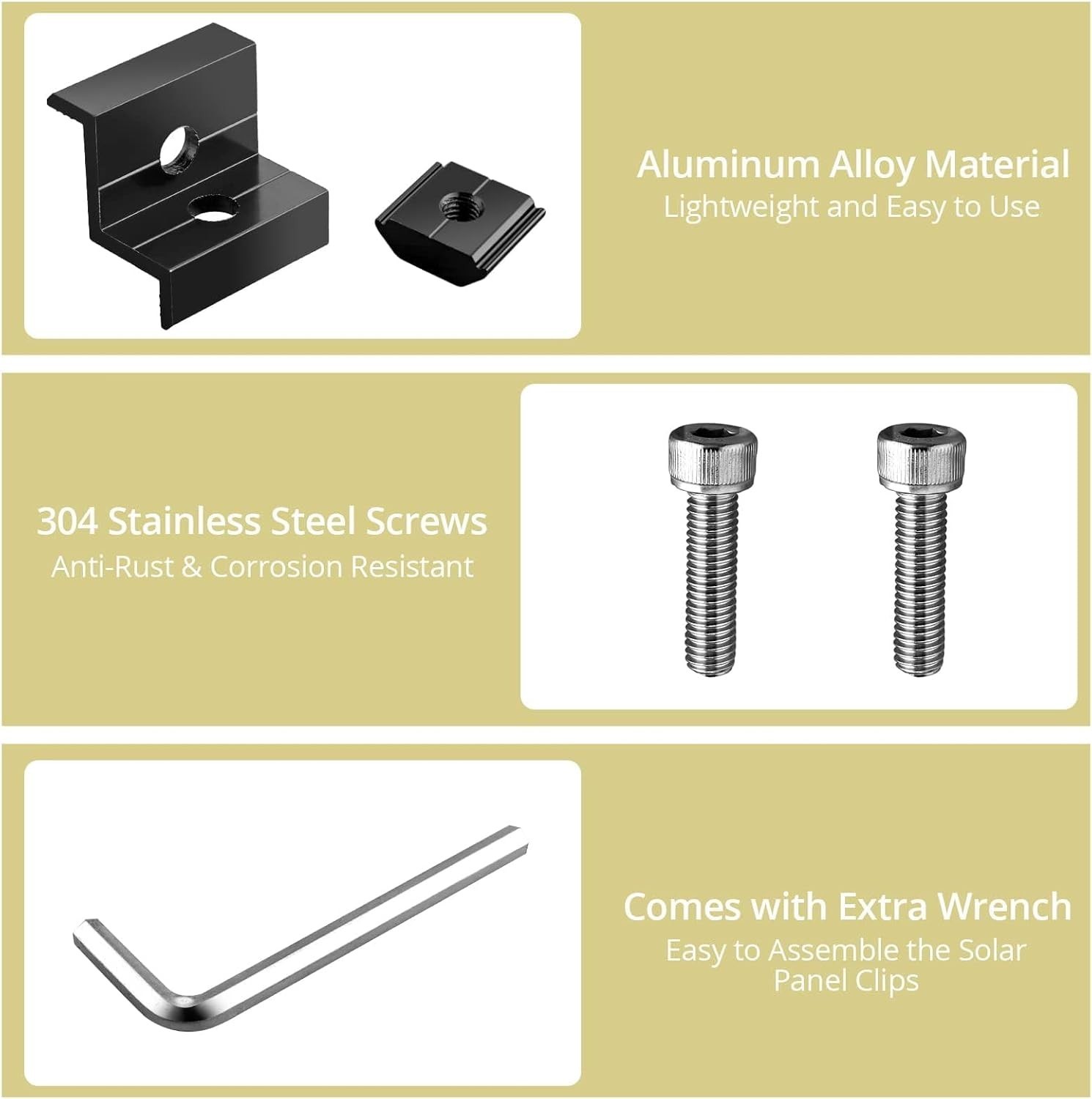Versatile Aluminum Solar Panel Bracket Kit – 10pcs for 30mm/35mm Installations