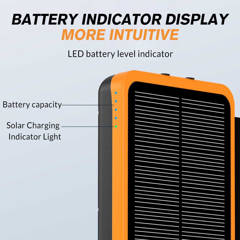 46800mAh Portable 6 Solar Panel Folding Power Bank Outdoor Camping Phone Charger