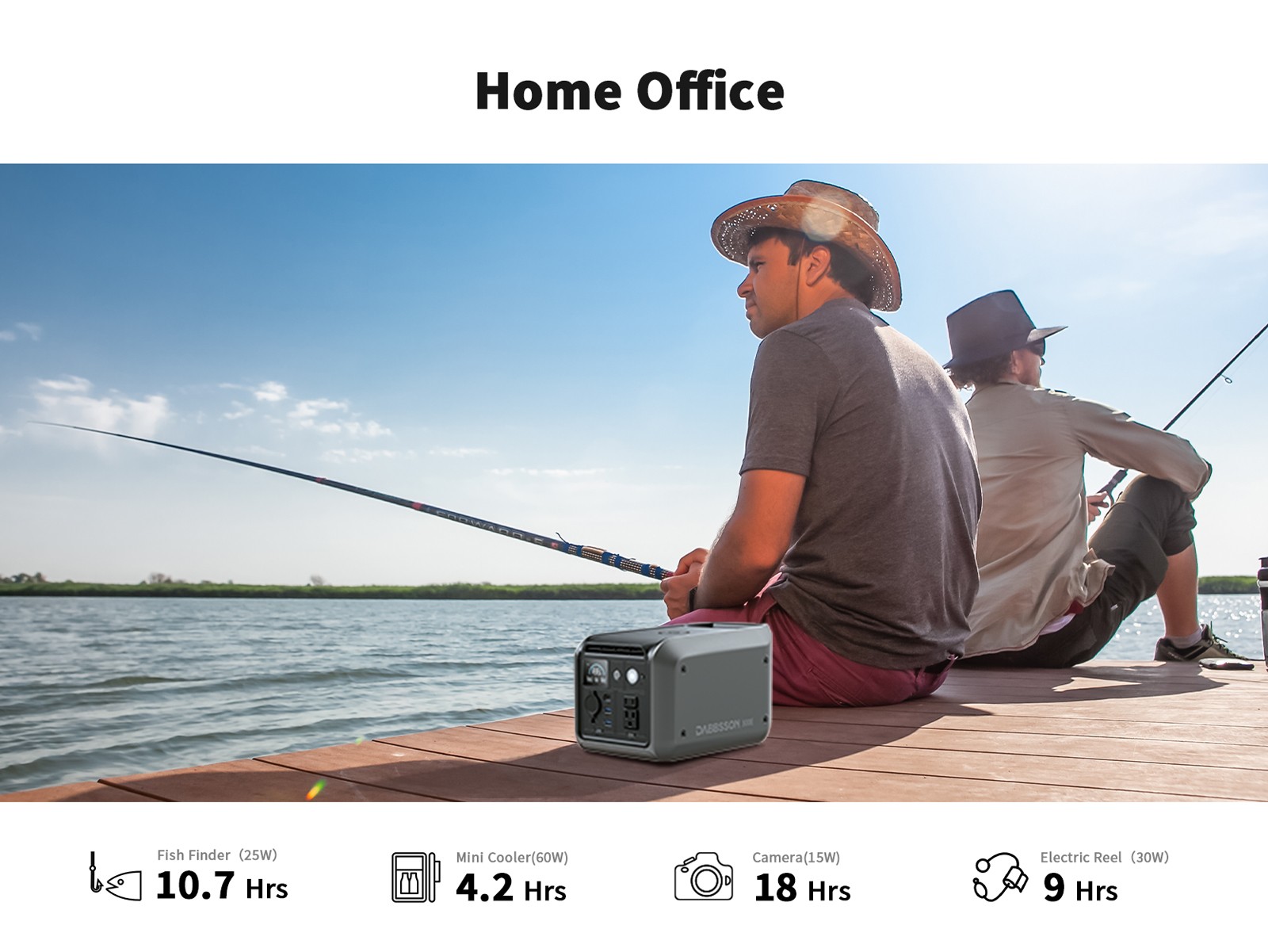 Portable Power Station Solar Generator 298Wh 300W Trip Camping Back up Dabbsson