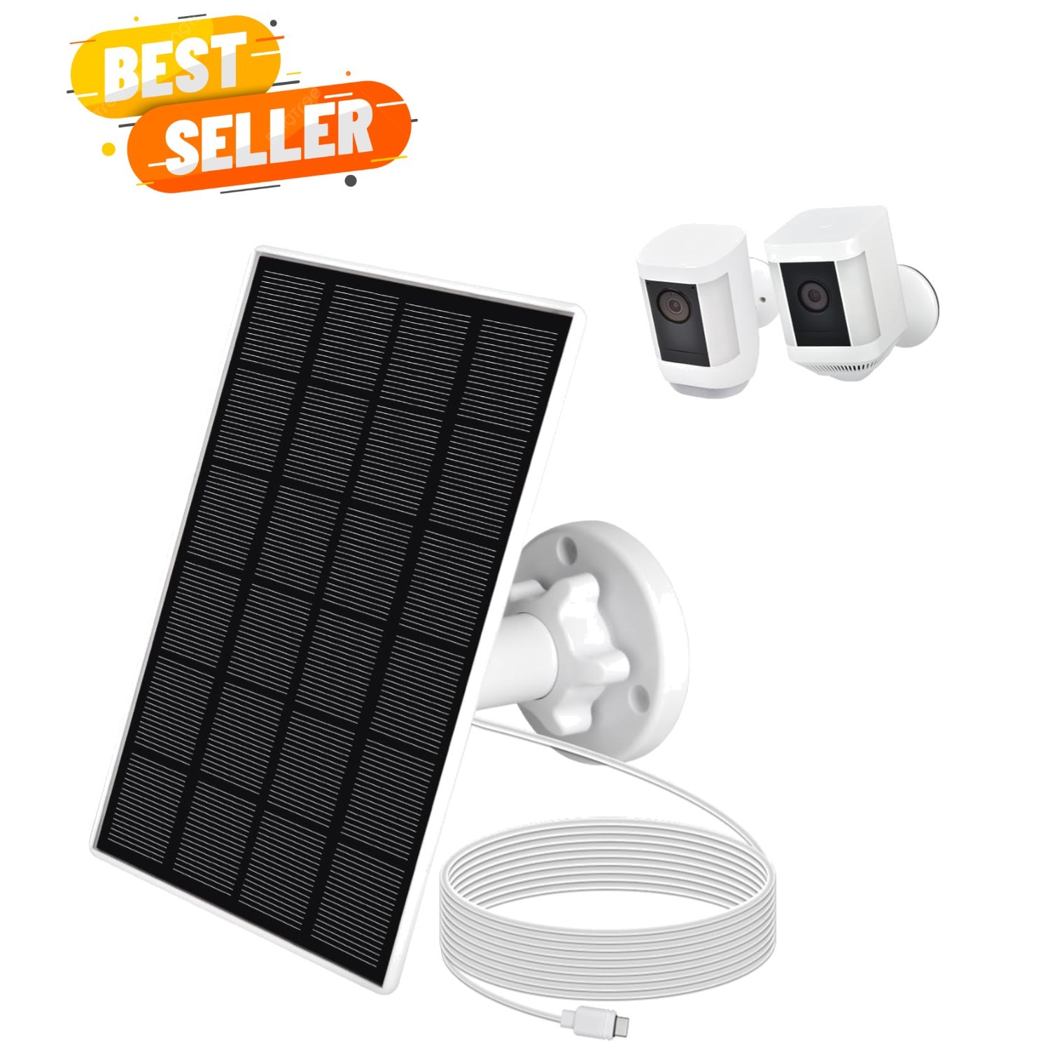 Solar Panel for Ring Camera, 3.5W Solar Charger for Spotlight Cam Plus Batter…
