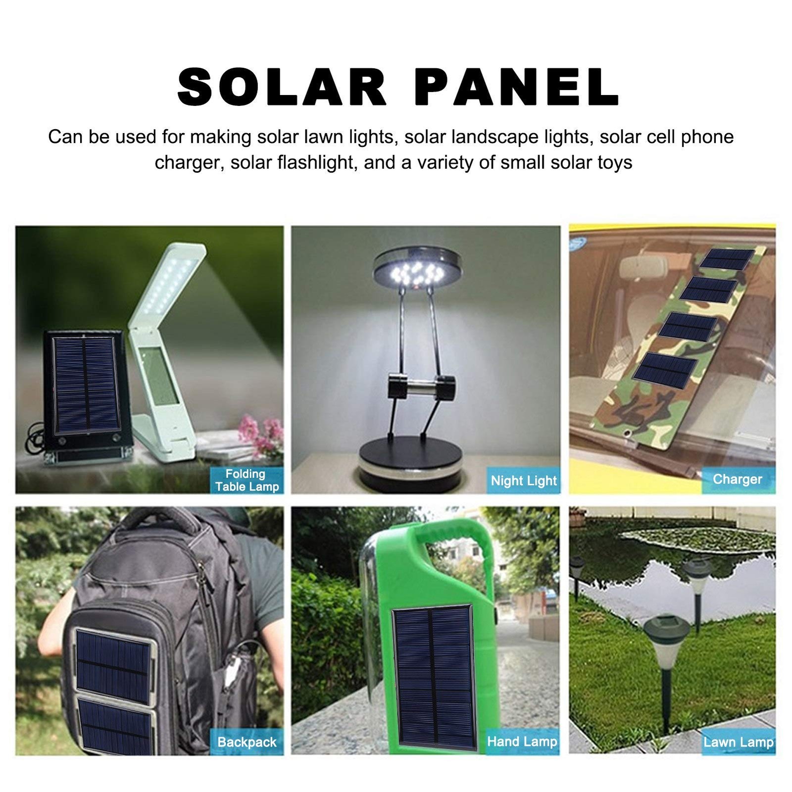 3Pcs Mini Solar Panels, DC 6V 1W Solar Cells Kit with 11.8in Cable, Mini Poly…