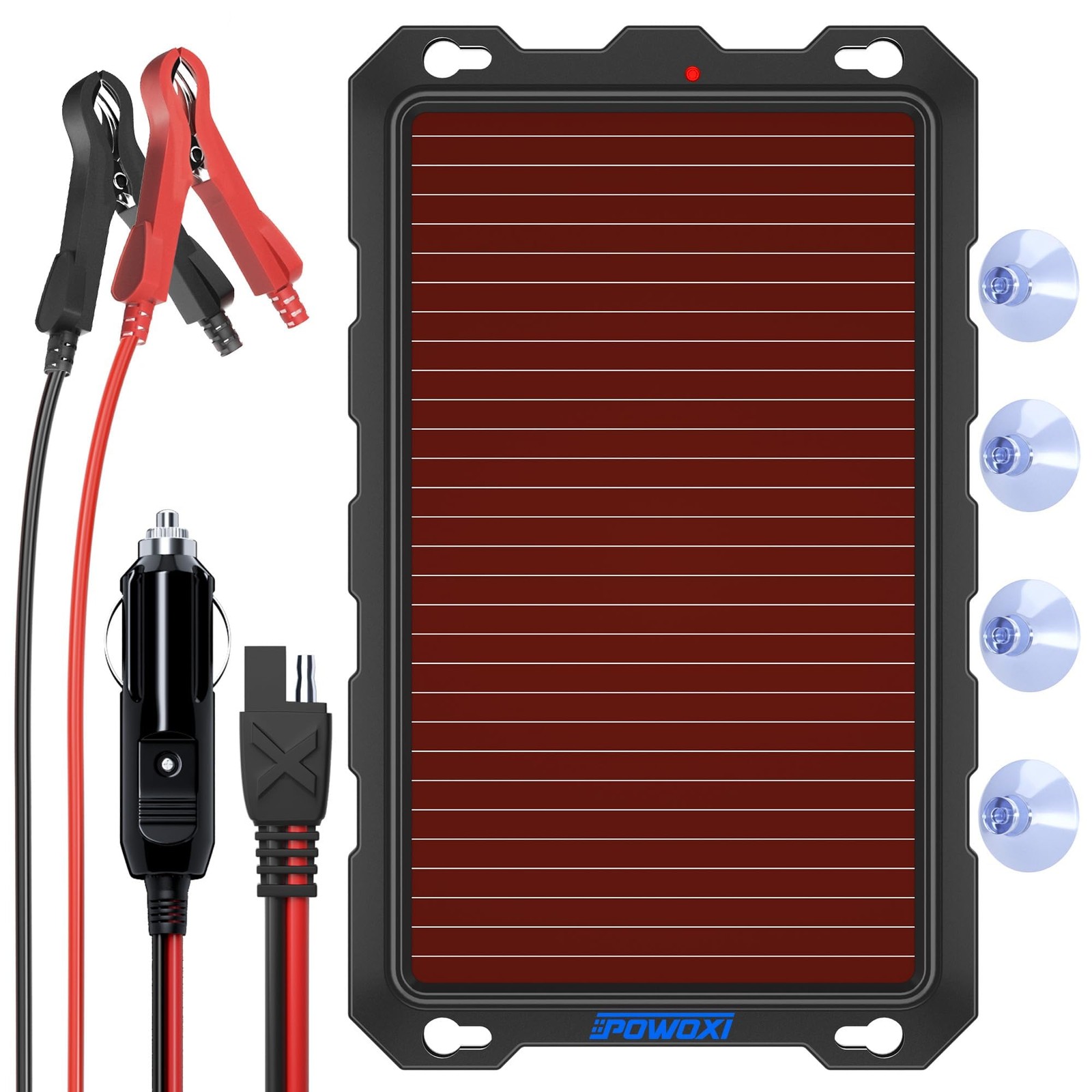 Solar Battery Charger 3.3W 12V Waterproof Trickle Maintainer for Car, RV, Boat
