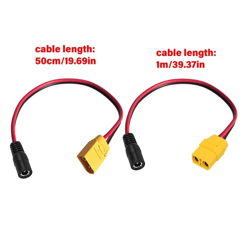 XT90 to 5.5 x 2.1mm Female Power Cable, 14AWG Charging Wire Use