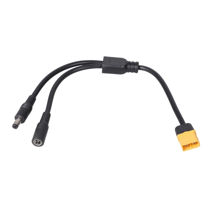 XT60 To 5.5×2.1mm Power Adapter Cable For FPV Goggles Solar Panel