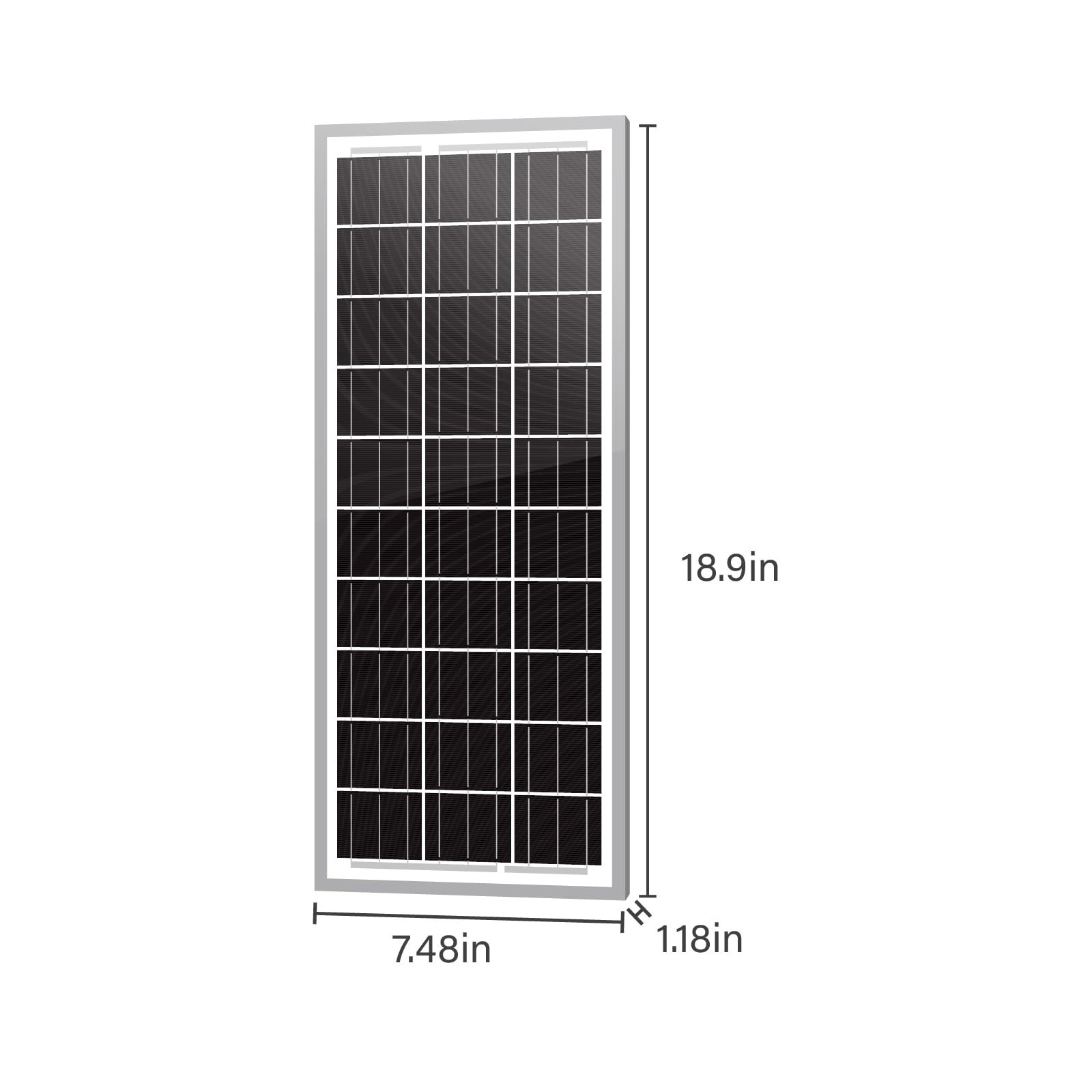 15W 12V Solar Panel for Automatic Gate Openers, Charger Kit & Mounting Tools