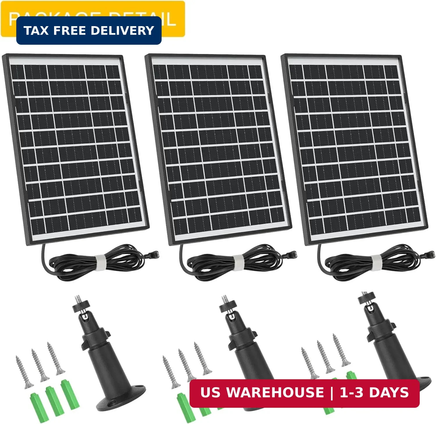 iTODOS 3 Pack Solar Panel Compatible with Blink Outdoor 4 (4th Gen)/ (3rd Gen) X