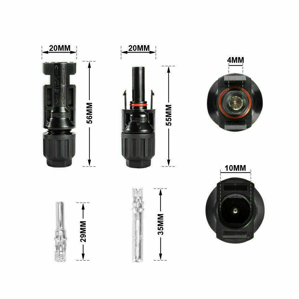5~20 Pairs Male Female M/F Wire Cable Connector Set Solar Panel Waterproof