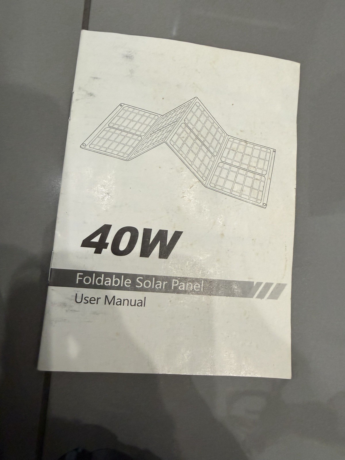 40-Watt Solar Panel – Portable Foldable 4 Panels, 5V Cable Included