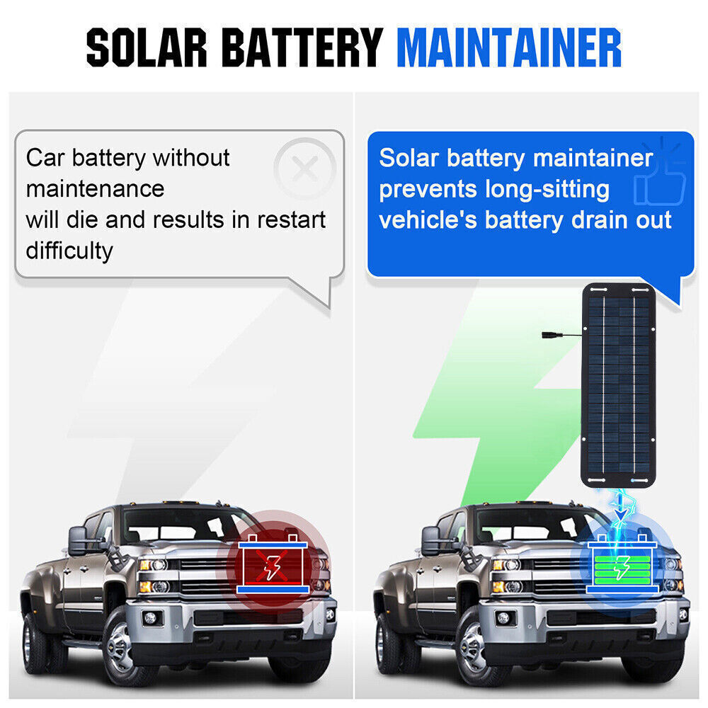 60W Solar Panel 12 Volt Trickle Battery Charger For Caravan Car Van Boat Kit